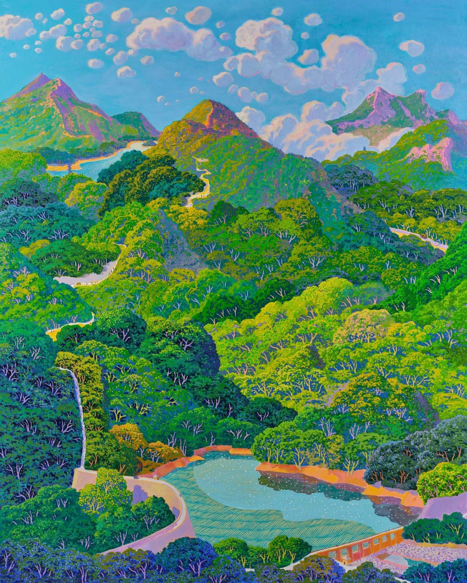 Wong Chun Hei pintura paisaje acrilicos savage