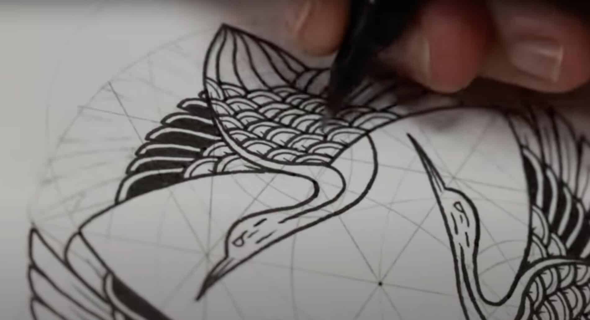 korven geometria compas y grafito emblema