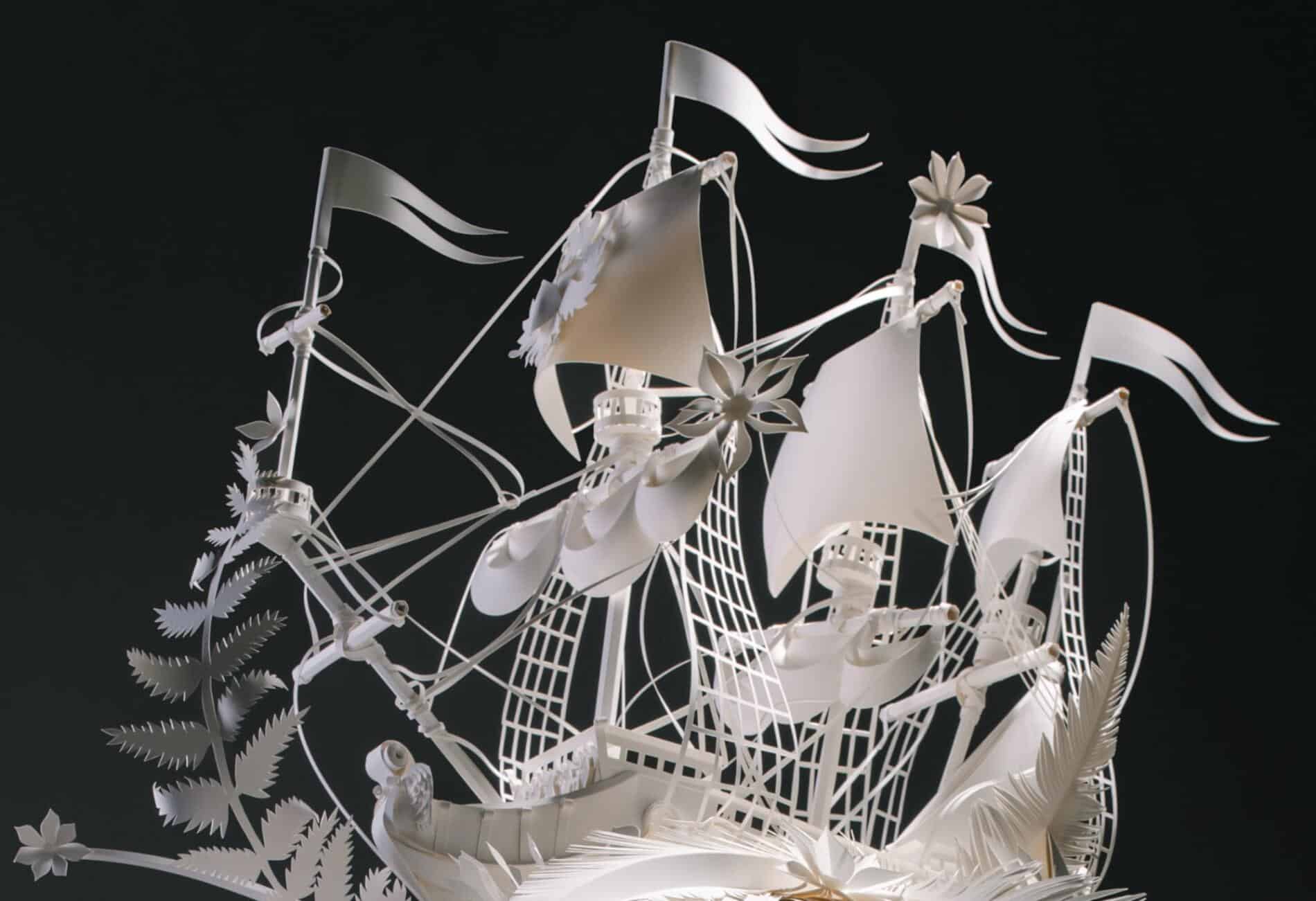 pelucas barrocas arte de pape de Asya Kozina det barcos