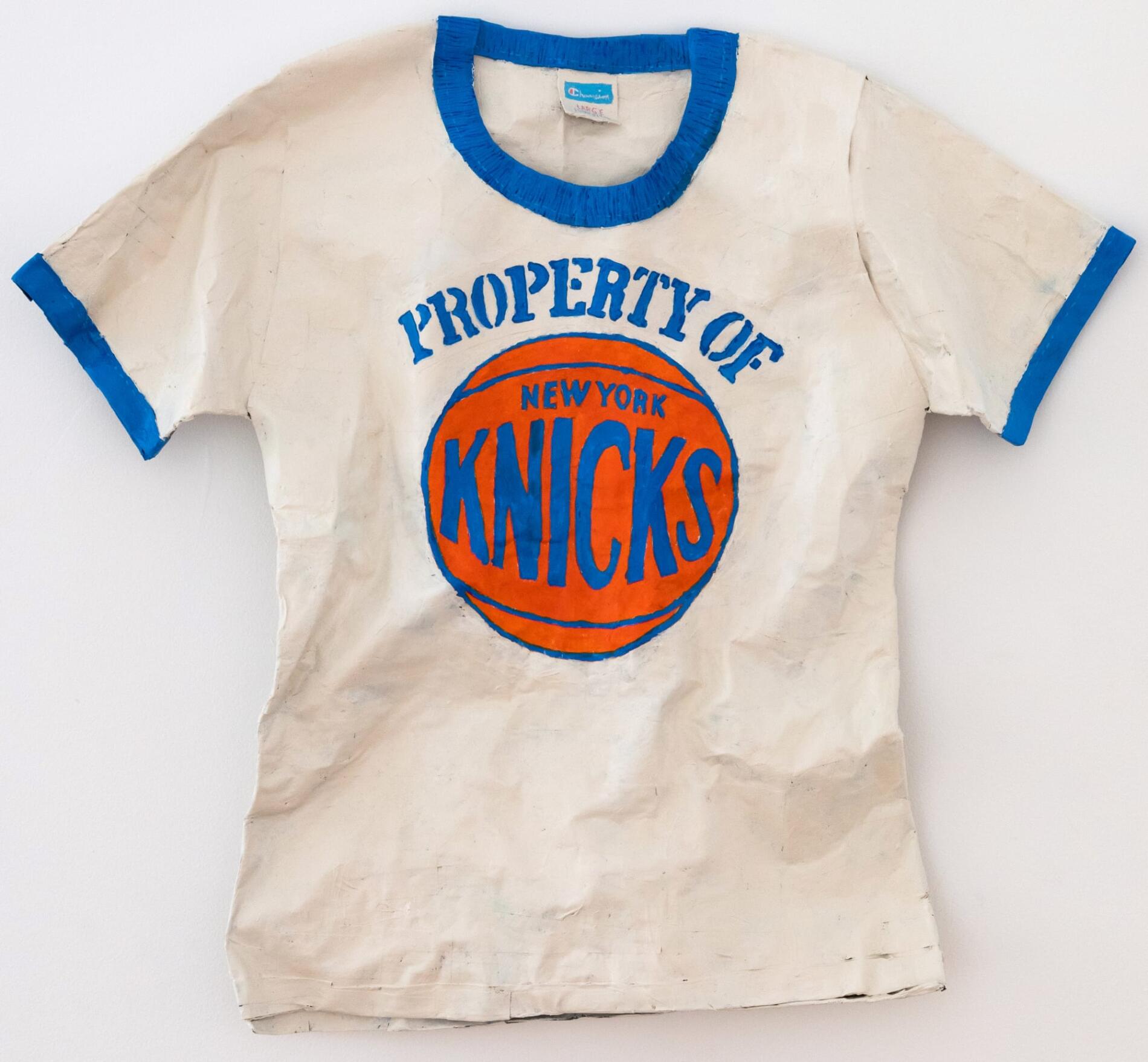 Bernie Kaminski papel mache camiseta knicks