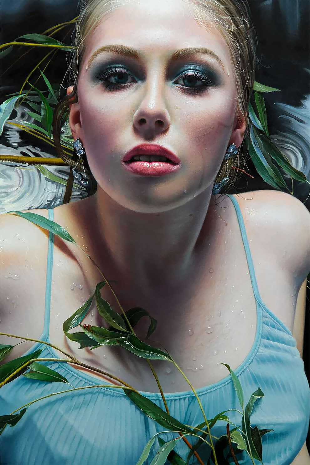 Christiane Vleugels pintura hiperealista detalle