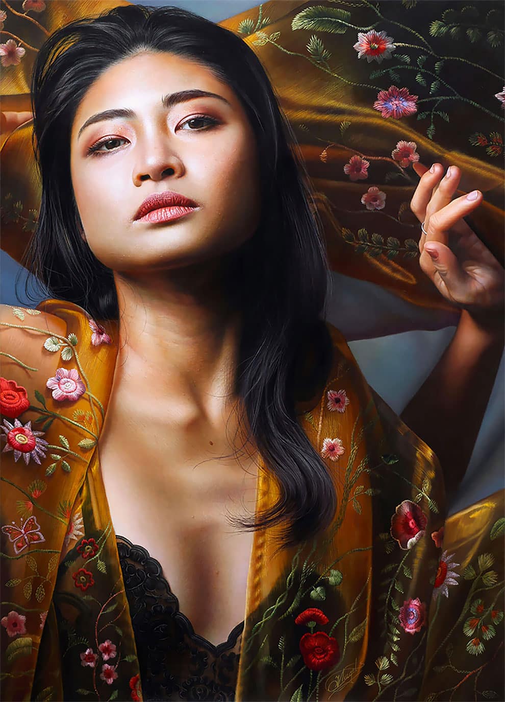 Christiane Vleugels pintura hiperealista etnia