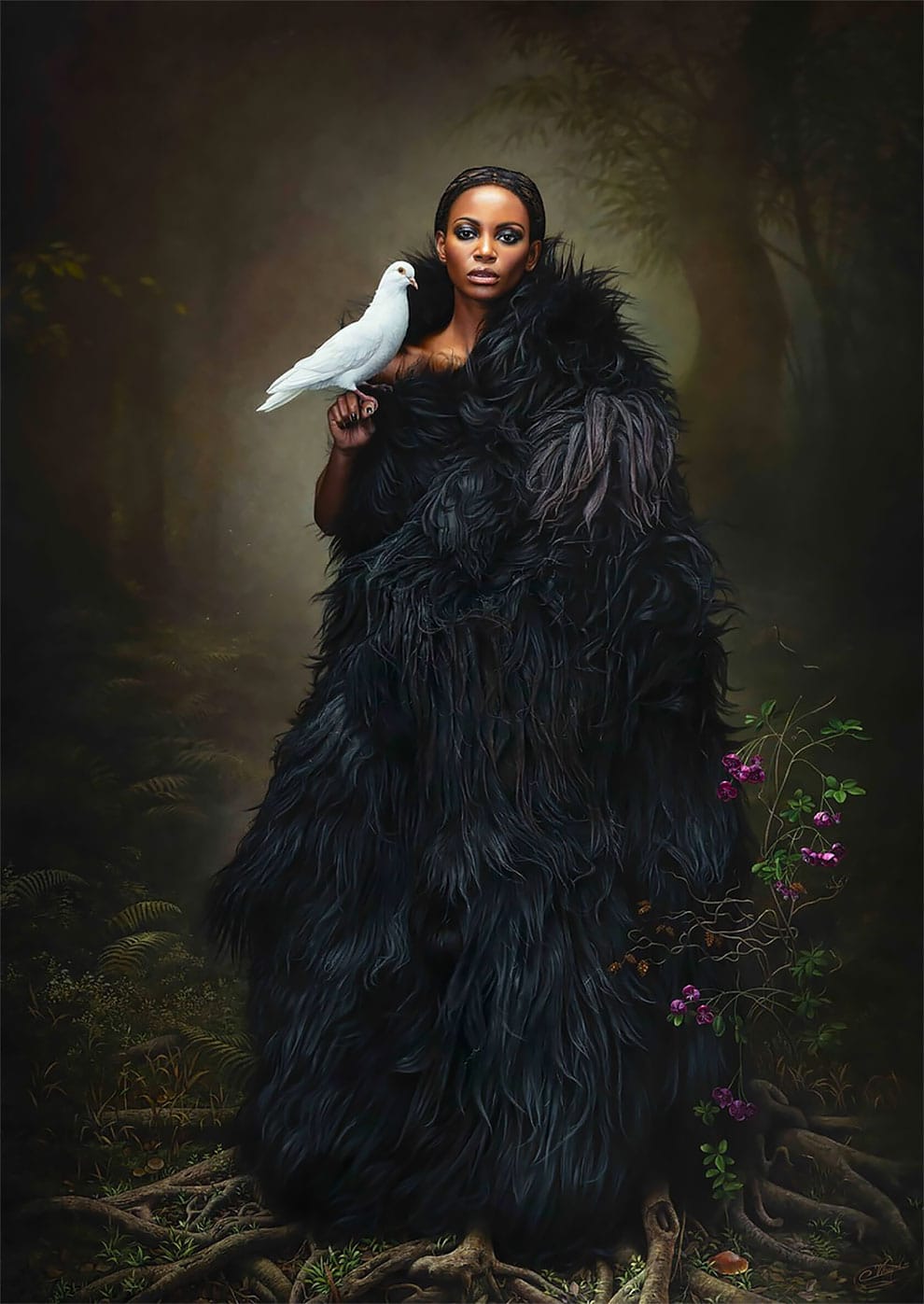 Christiane Vleugels pintura hiperealista mujer