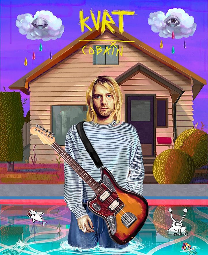 Alex de Marcos retratos kurt cobain