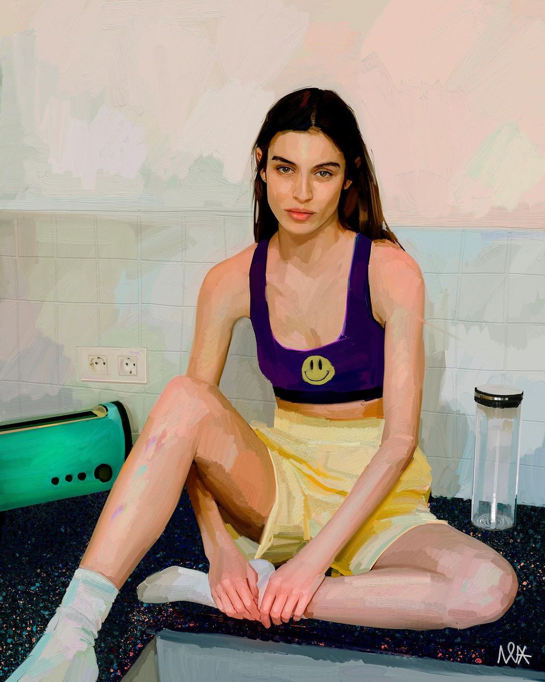 Alex de Marcos retratos mujer leche mujer smile