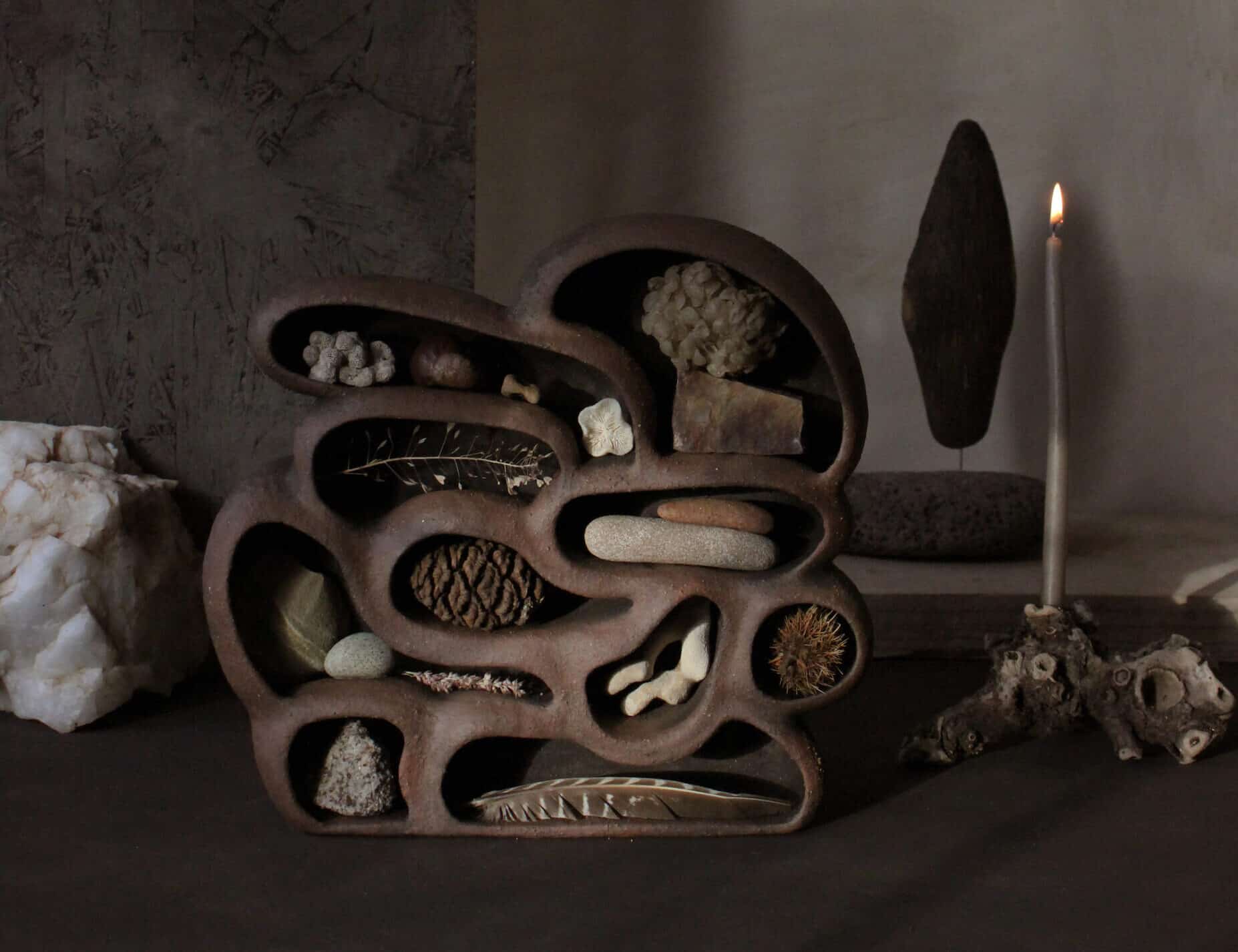 Katie Rose Johnston gabinetes de curiosidades arcilla