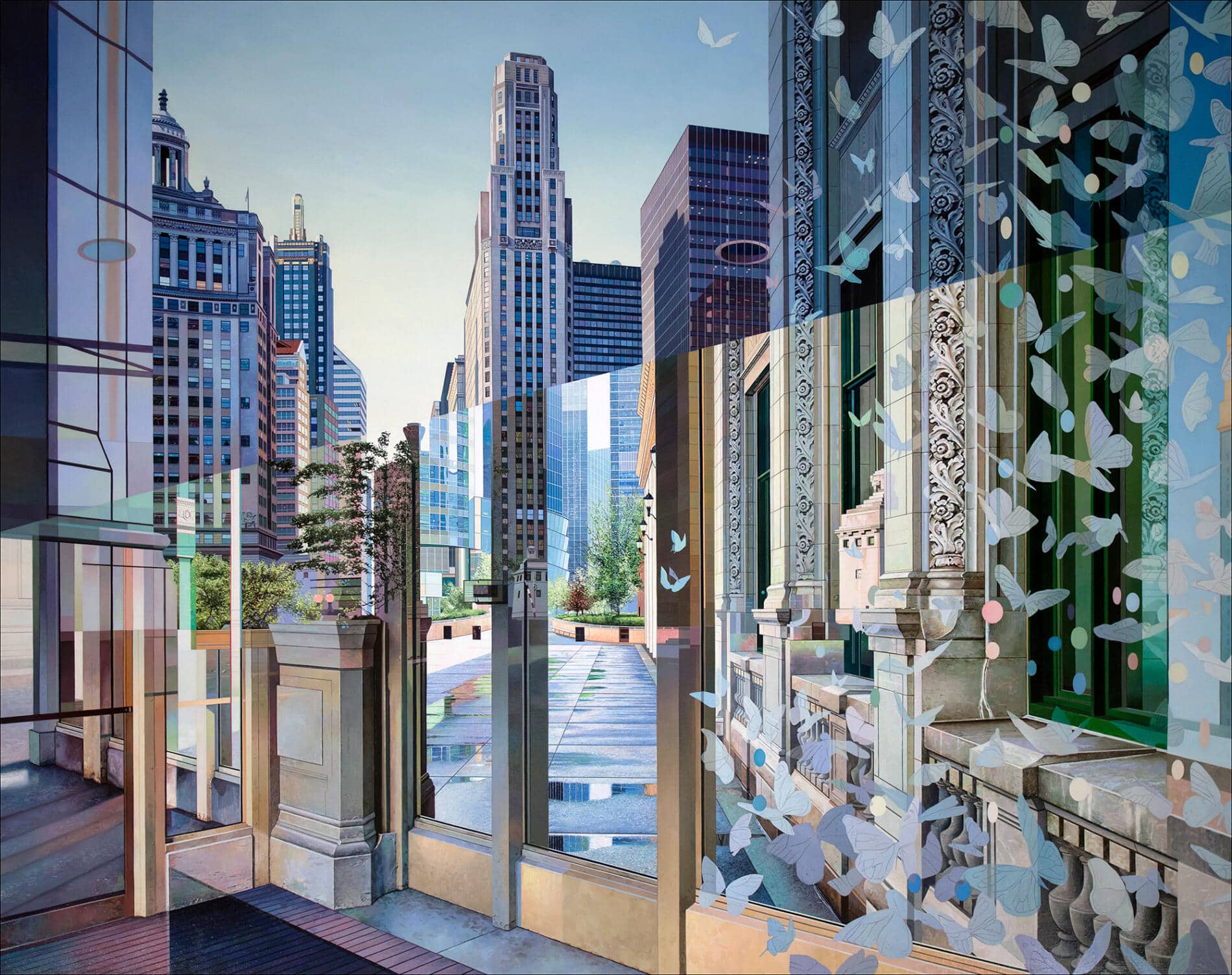 Nathan Walsh hiperrealista perspectiva mariposas