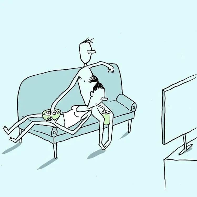 Yuval Robichek ilustraciones parejas