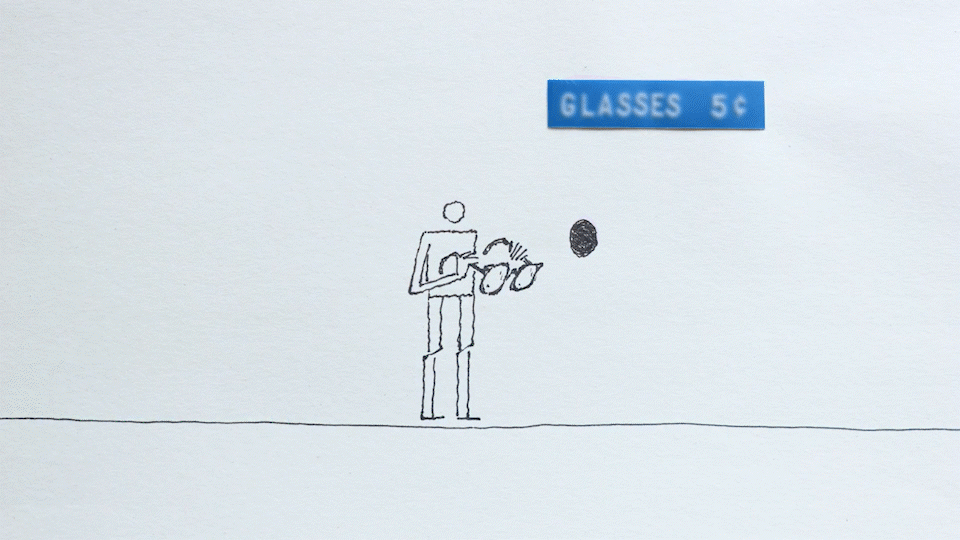 gafas aaron hughes animacion stop motion