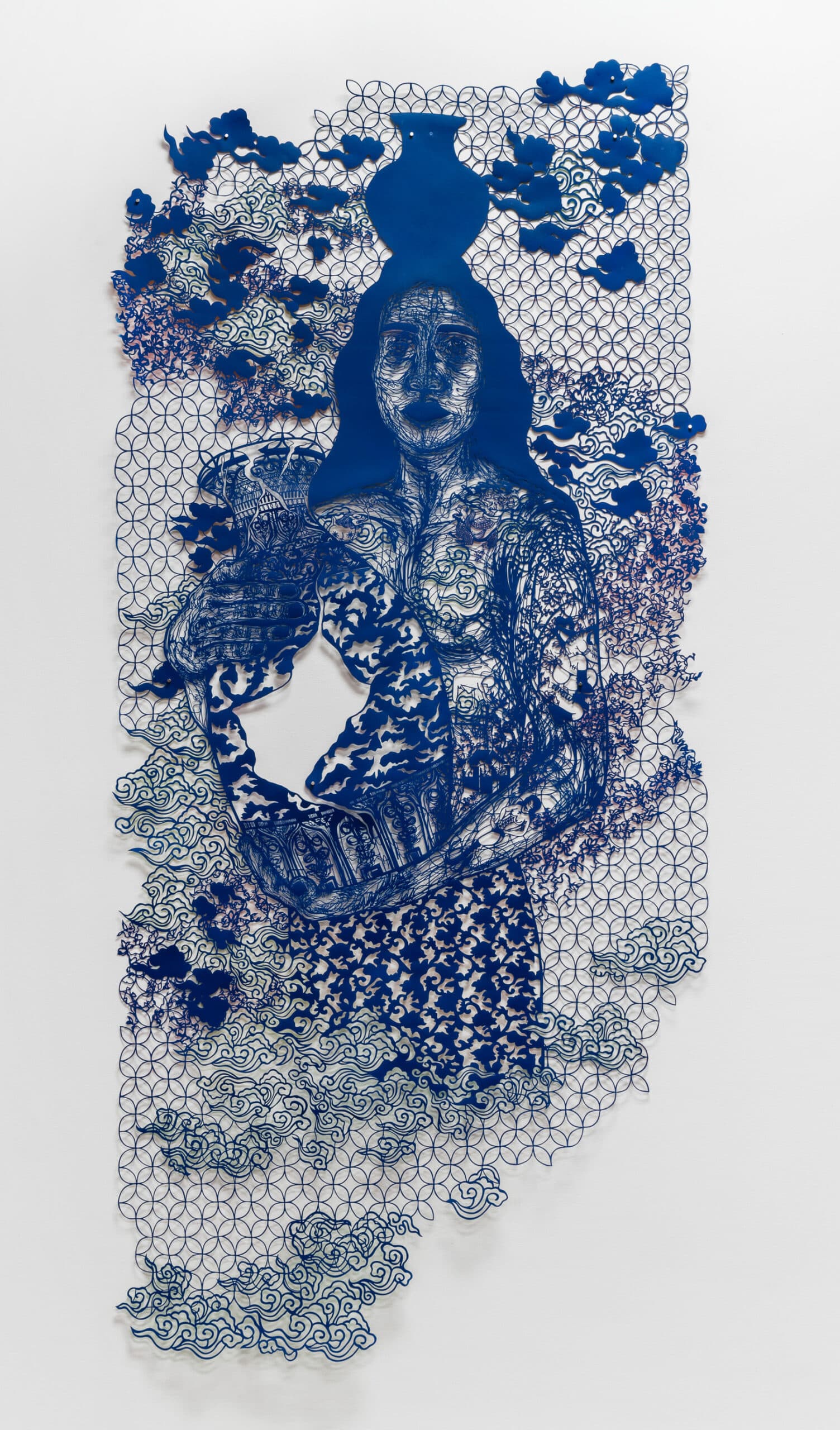 ANTONIUS BUI OBRA DE PAPEL RETRATOS JARRON