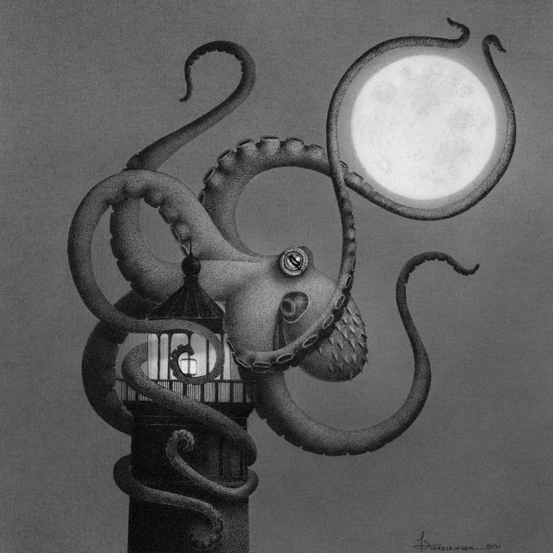 Juliet Schrekinger animales blanco y negro Oscar’s Lighthouse