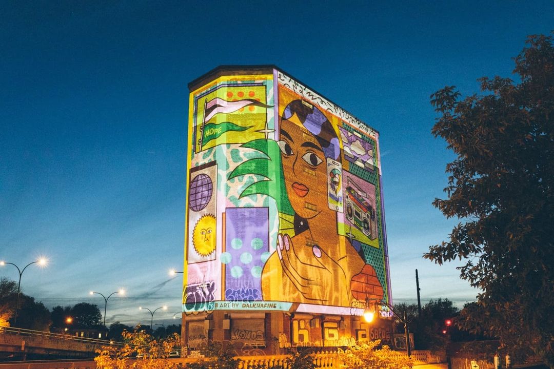 Dalkhafine street art gran escala
