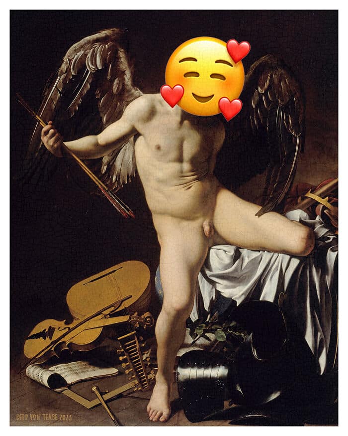 Dito Von Tease emoji paints cupido
