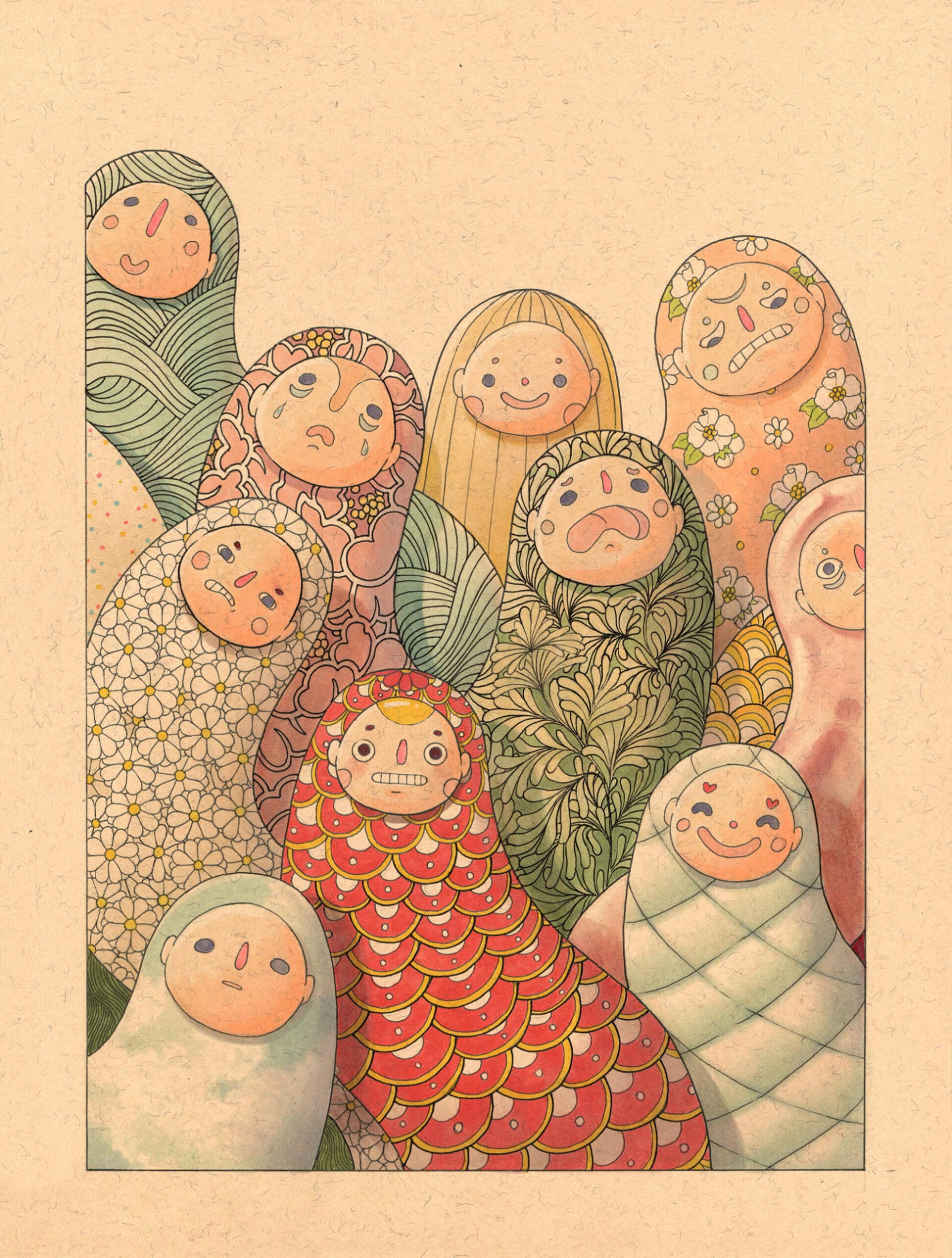 Felicia Chiao ilustraciones matrozkas