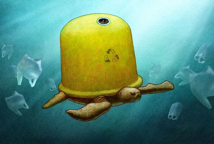 Paweł Kuczyński ilustraciones problemas ambientales