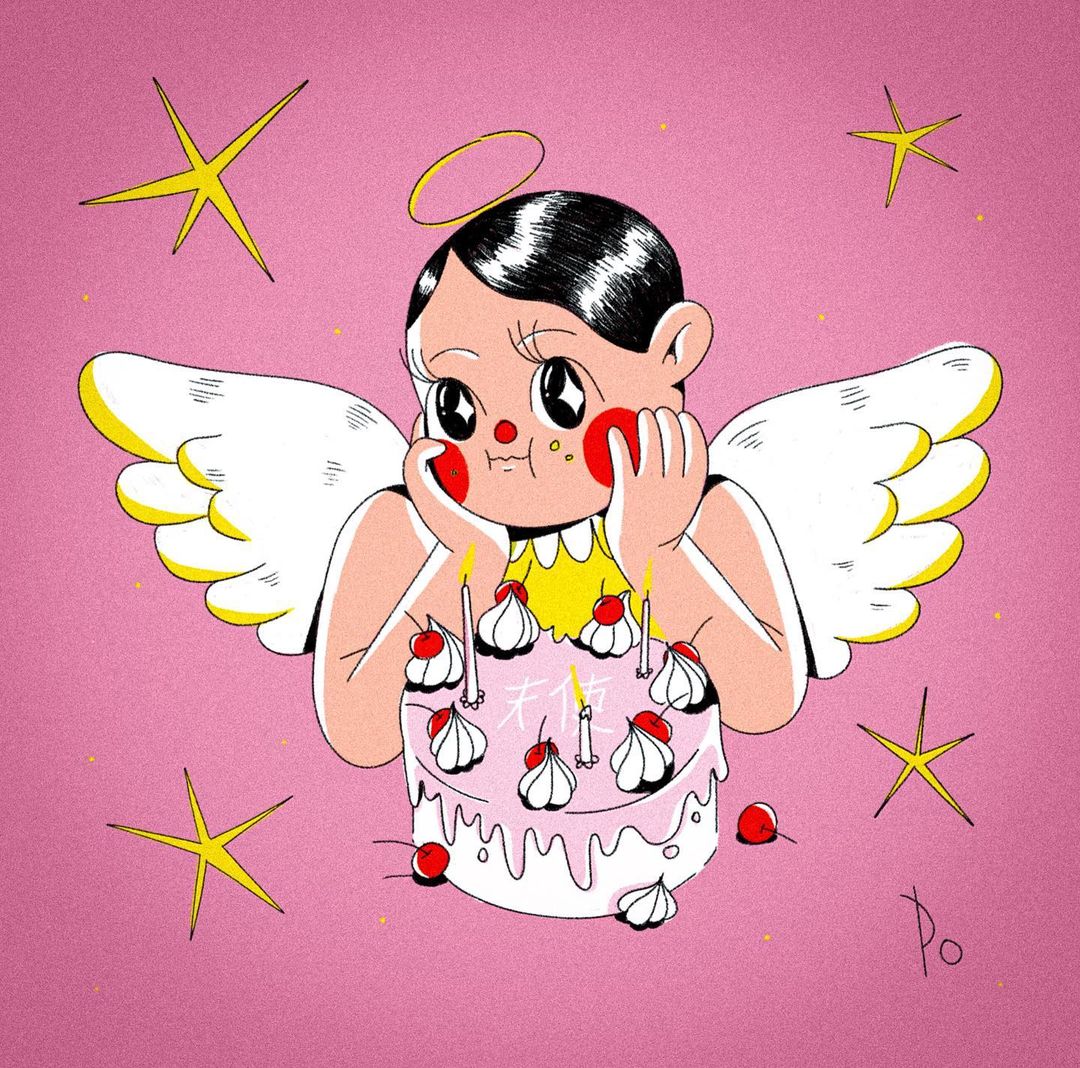 Polina Alexeenko ilustracion japan cartoon vintage