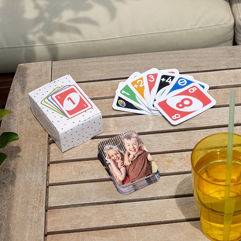 Baraja de juego Uno personalizada