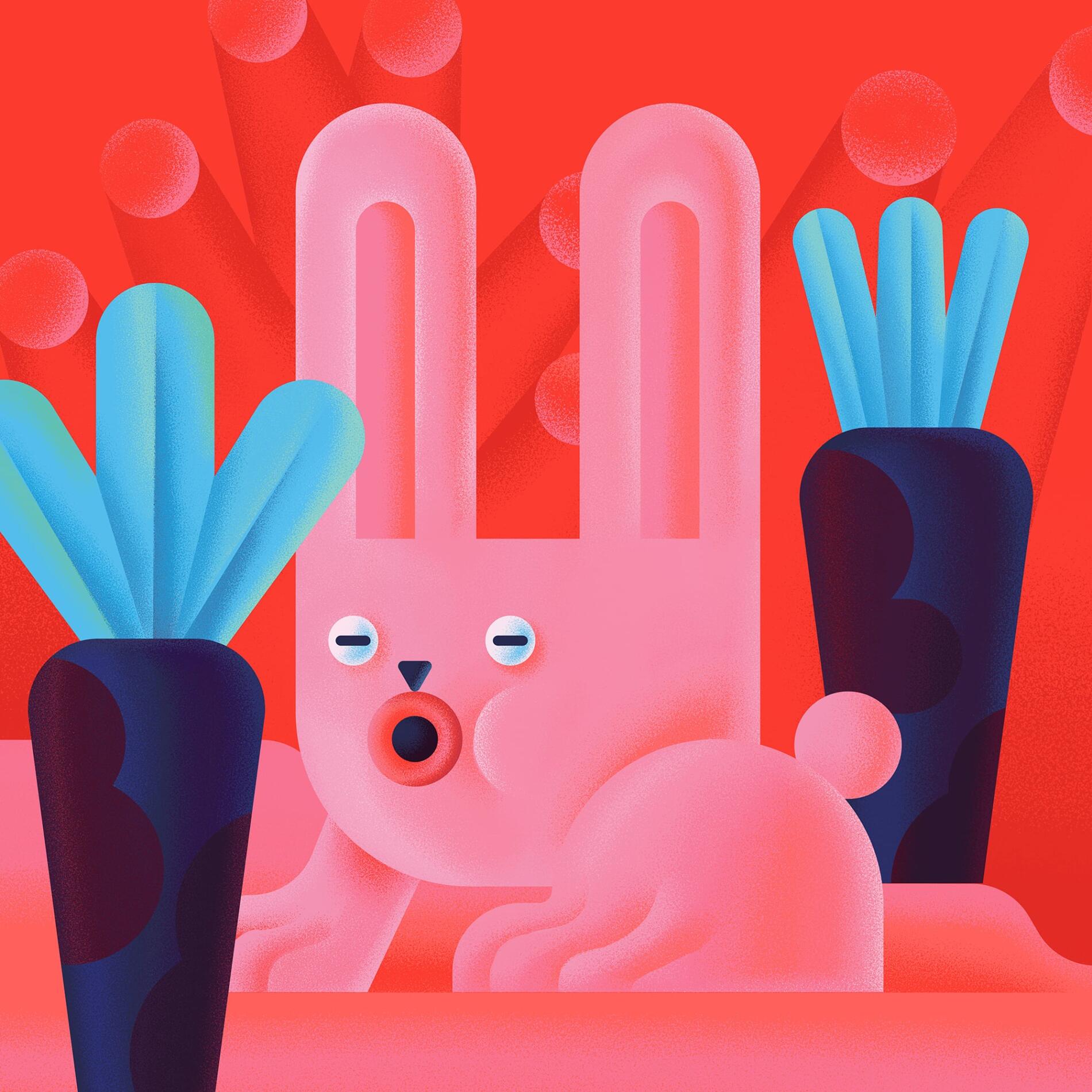 Mary Maka ilustraciones animales conejo
