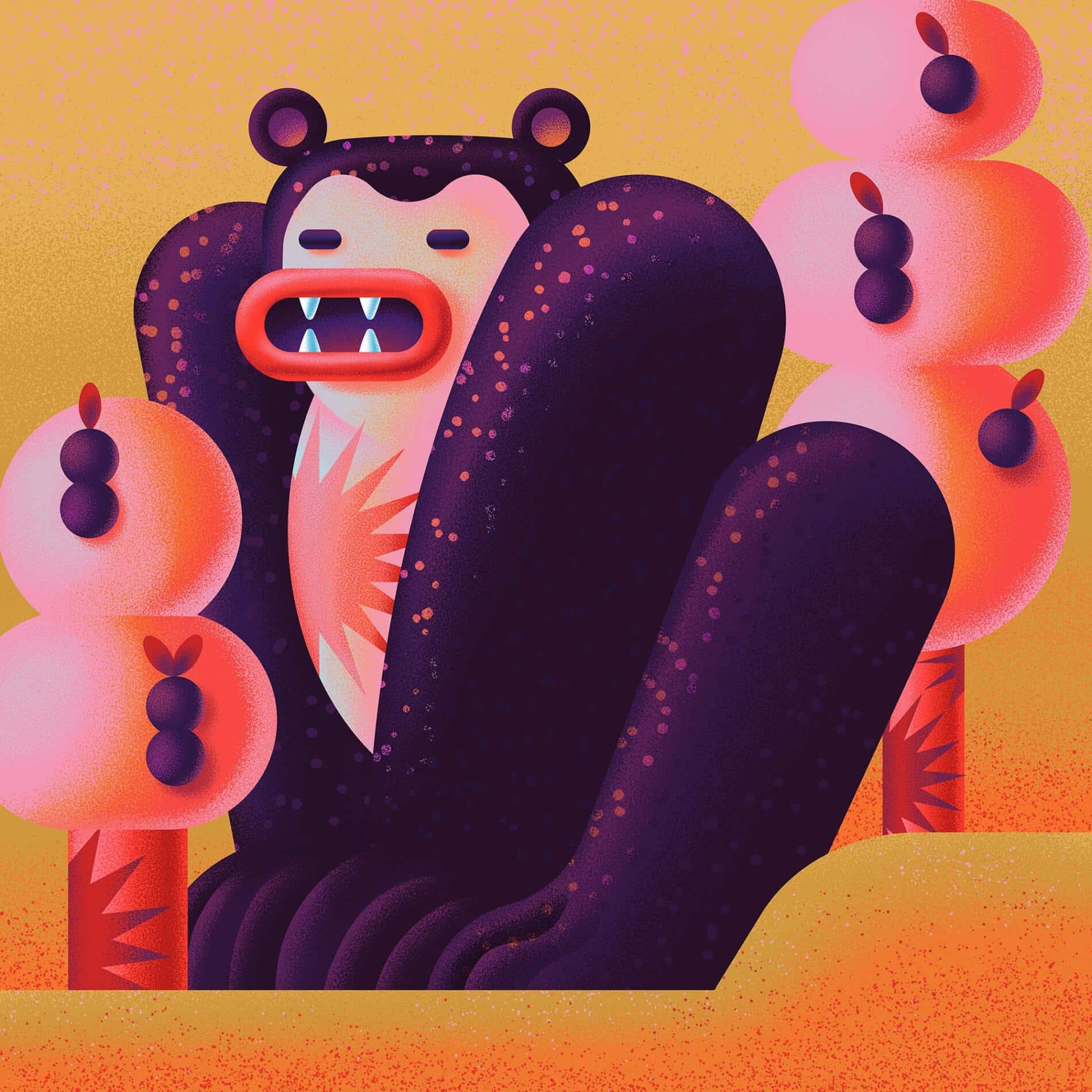 Mary Maka ilustraciones animales gorila