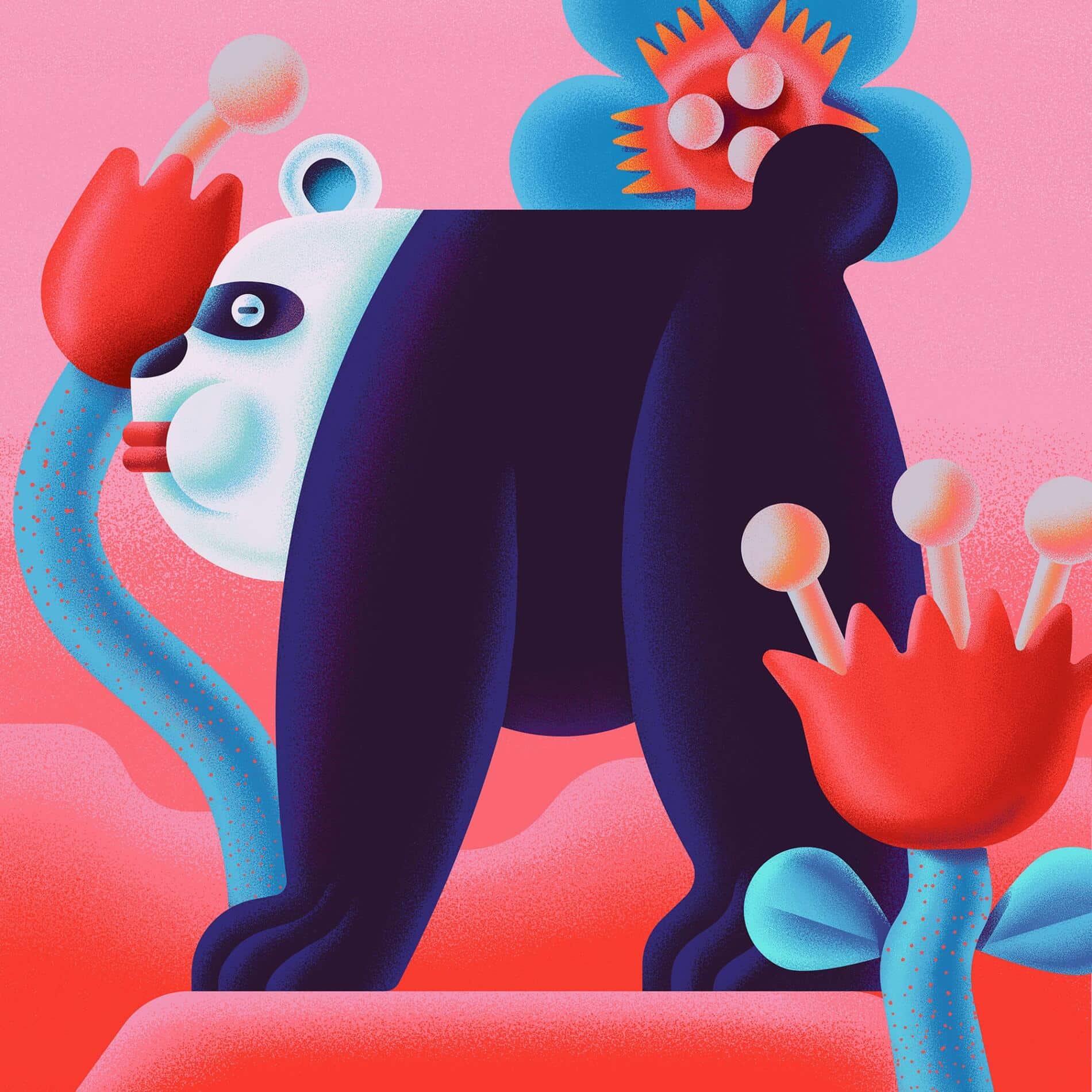 Mary Maka ilustraciones animales panda