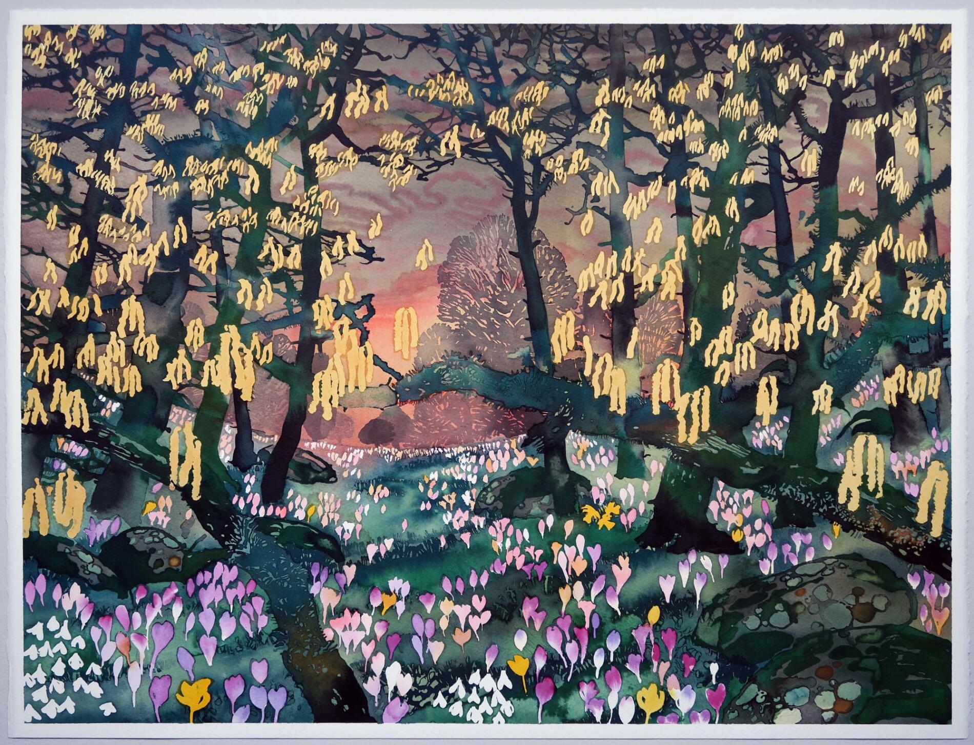 Max Naylor paisajes Catkins and Crocuses