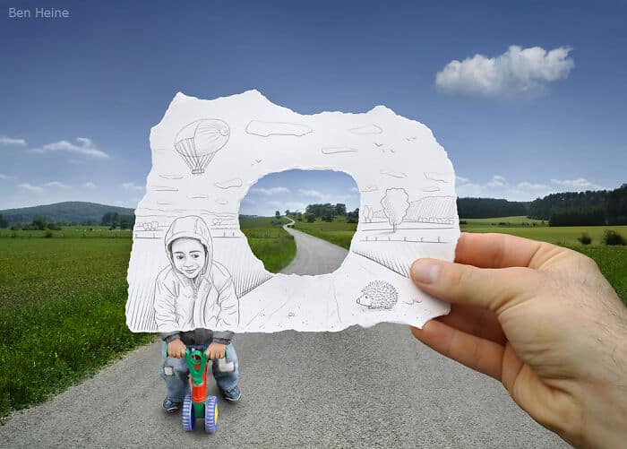 pencil vs camera ben heine road