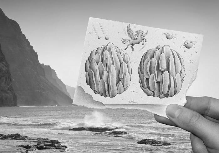pencil vs camera ben heine unicornio