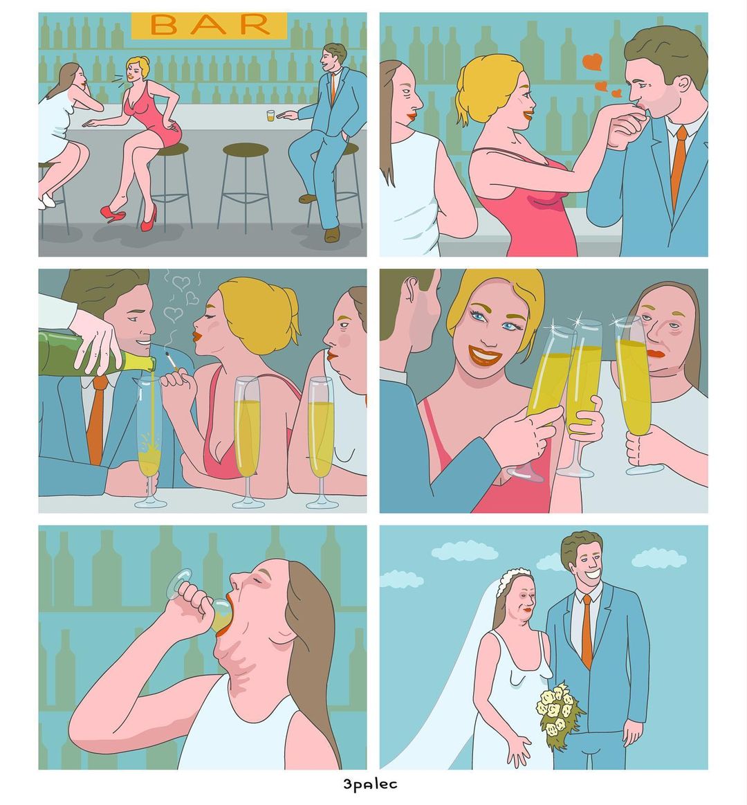 3 palec comics married