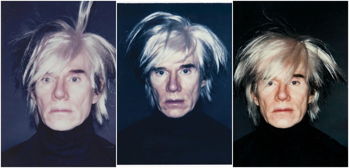 AUTORETRATOS DE WARHOL PELUCAS