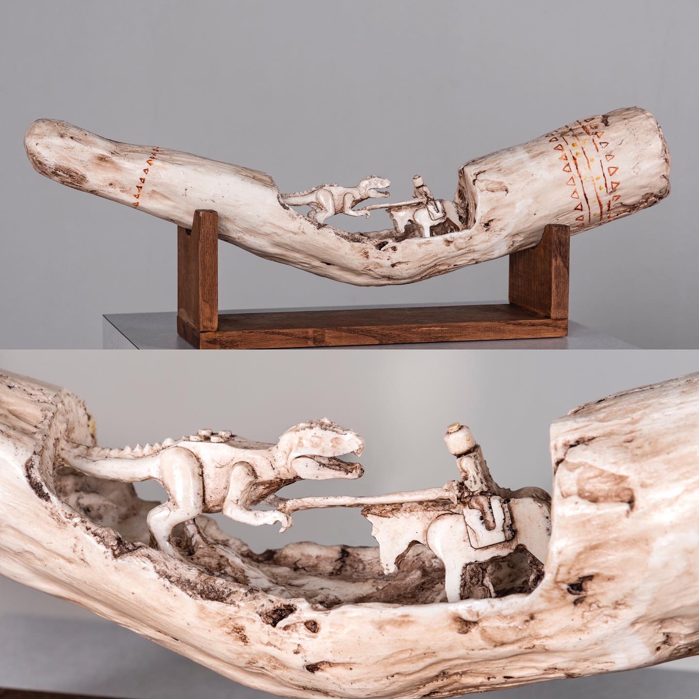 Joshua Goode escuturas civilizacion inventada hueso