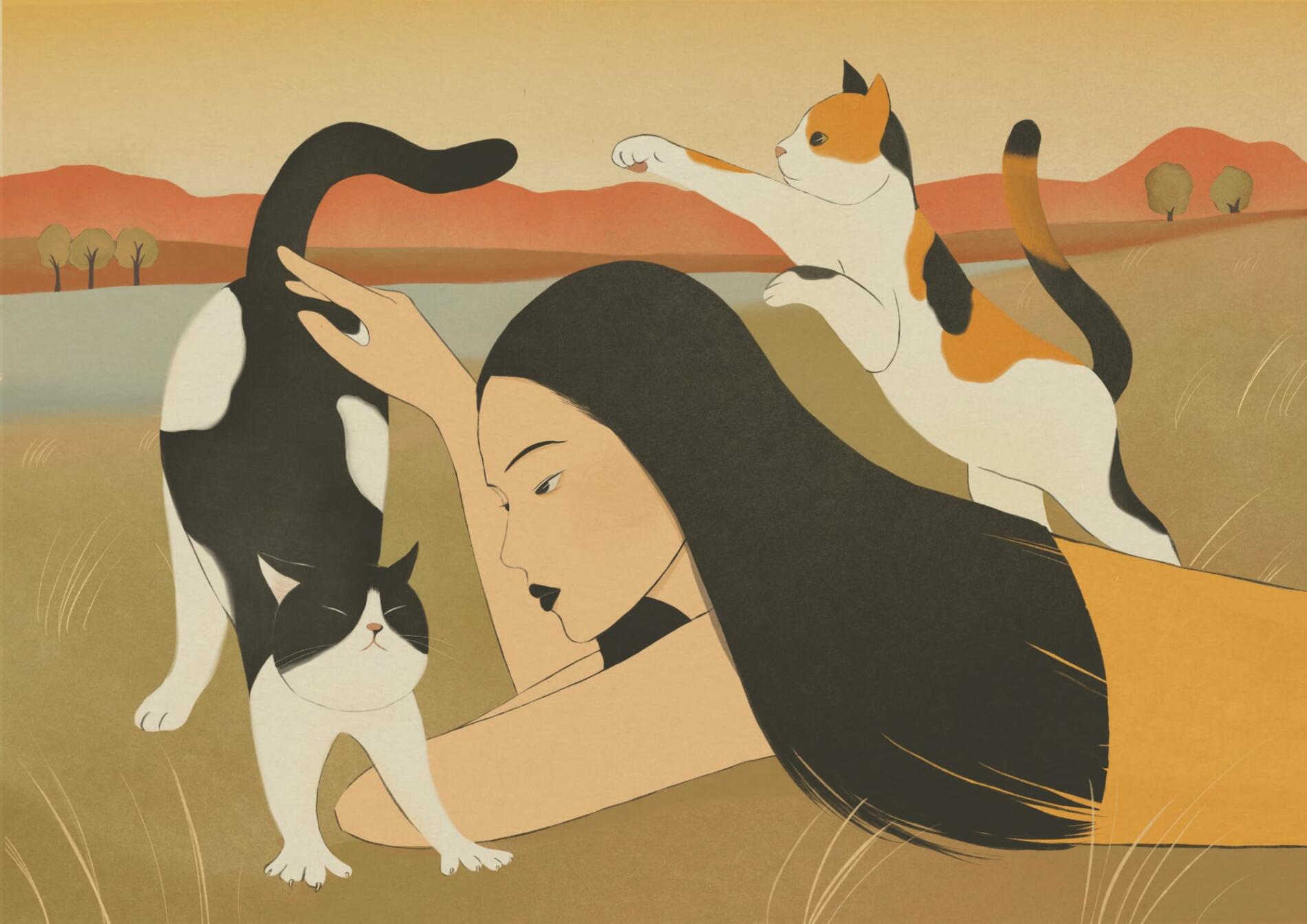 Lea Woo ILUSTRACIONES VINTAGE GATOS
