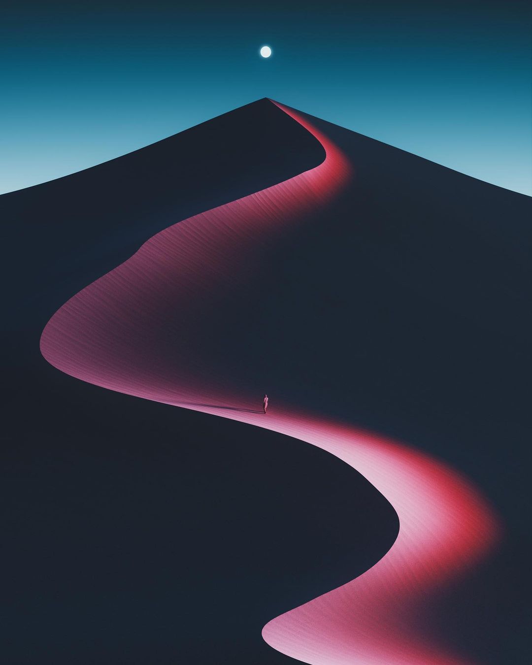 Victor Sillue surreal shapes man