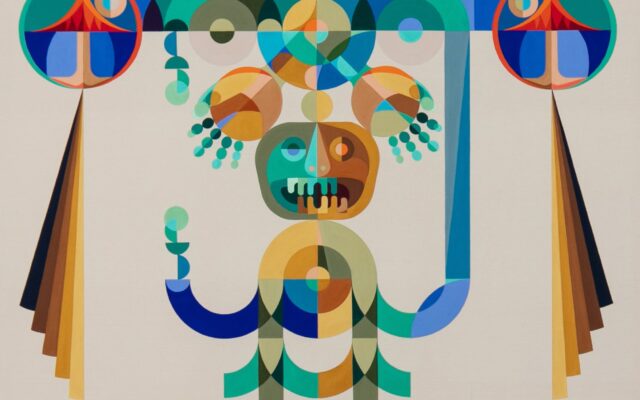 Eamon Ore-Giron pintura geometrica a gran escala