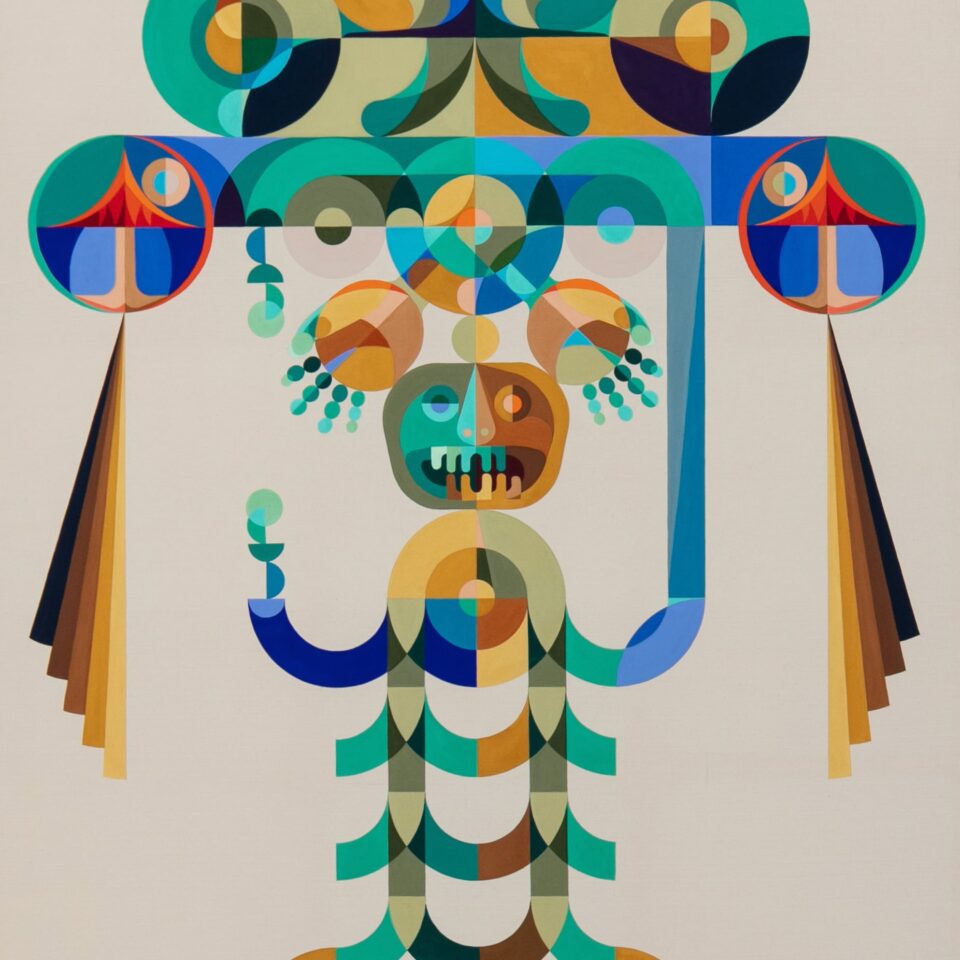 Eamon Ore-Giron pintura geometrica a gran escala