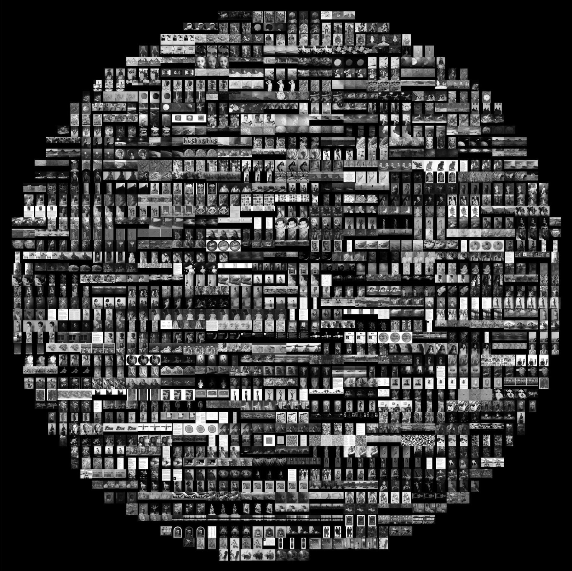 SAMUEL PERALTA 30.000 OBRAS A LA LUNA MICROPHOTOGRAPH