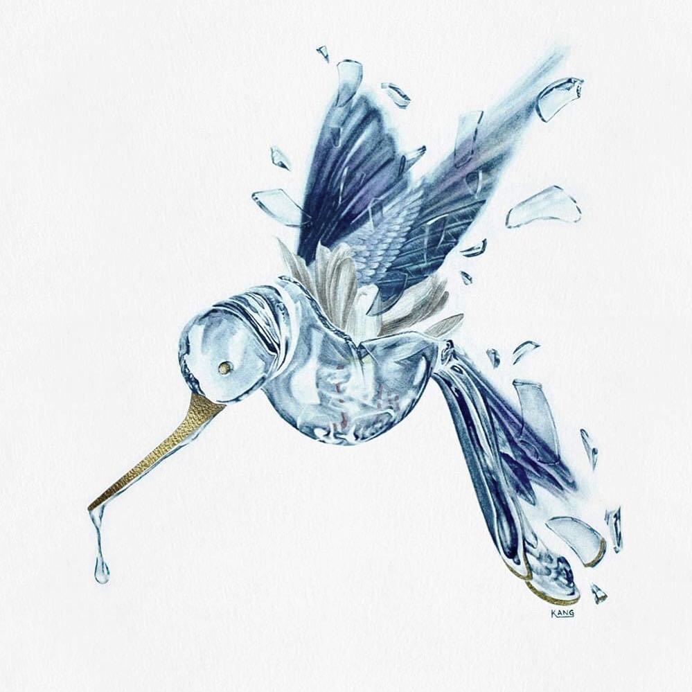 Kris Kang mujer blue bird