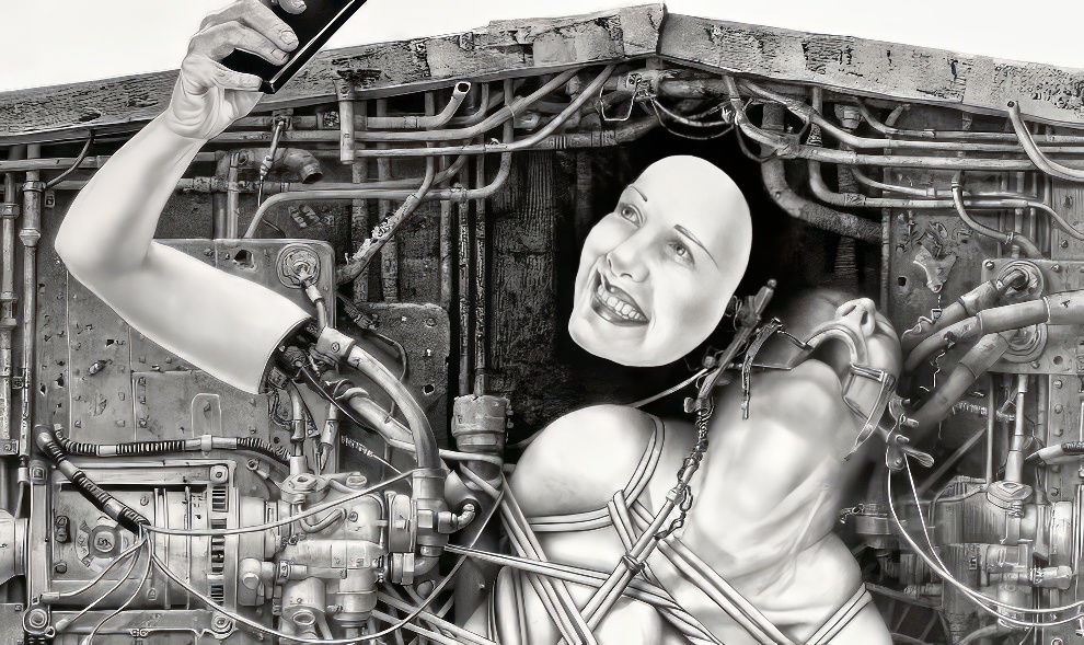 LAURIE LIPTON ARTE BLANO Y NEGRO LOCO