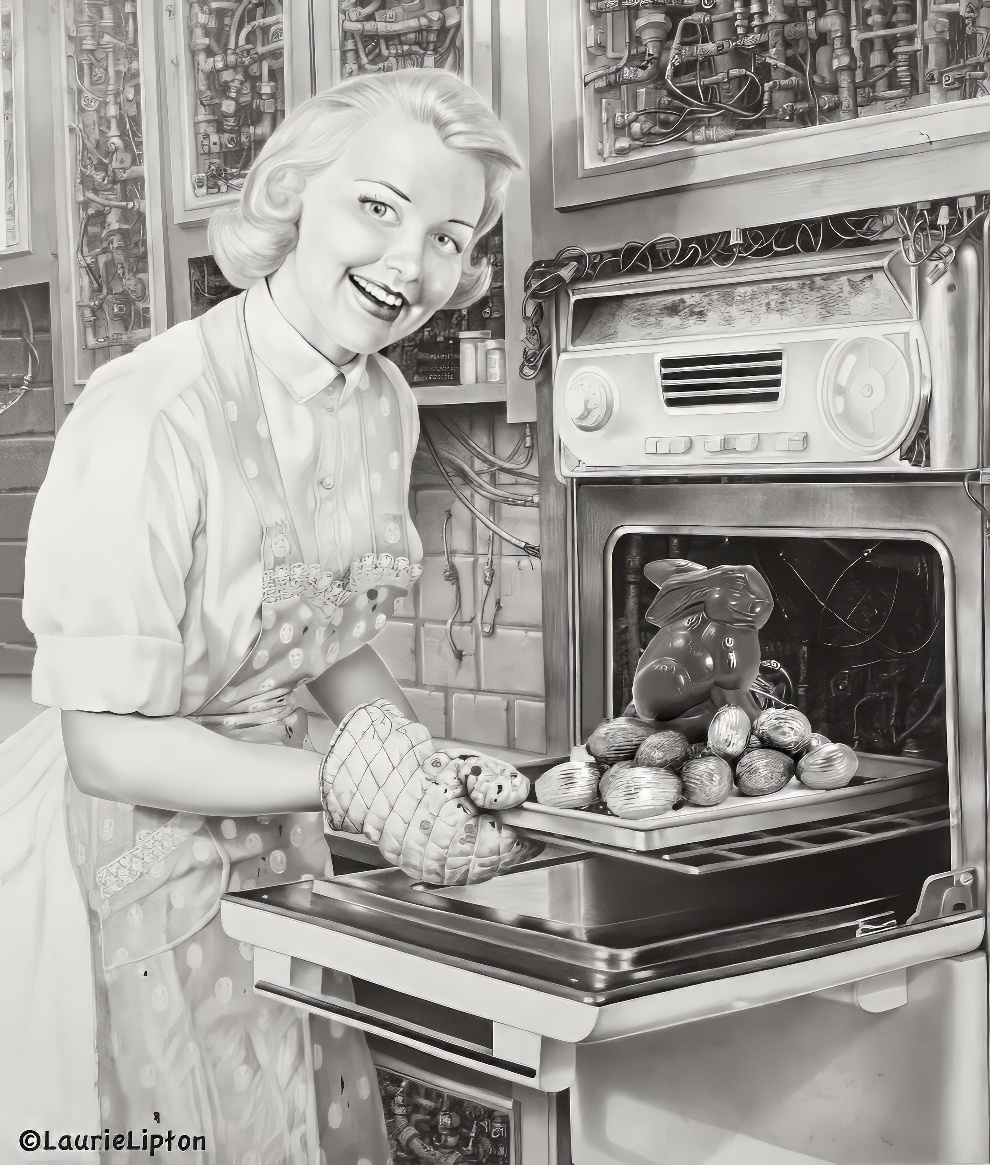 LAURIE LIPTON ARTE BLANO Y NEGRO PASCUA