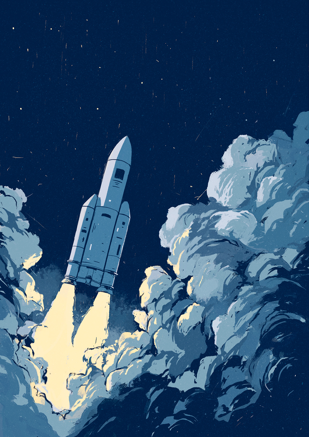 Lorenzo Conti ilustraciones cohete