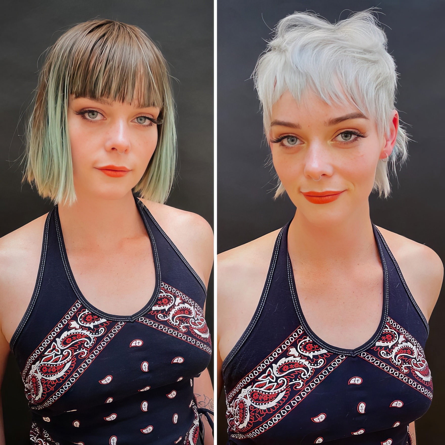 Jayne Matthews corte de pelo flequillo