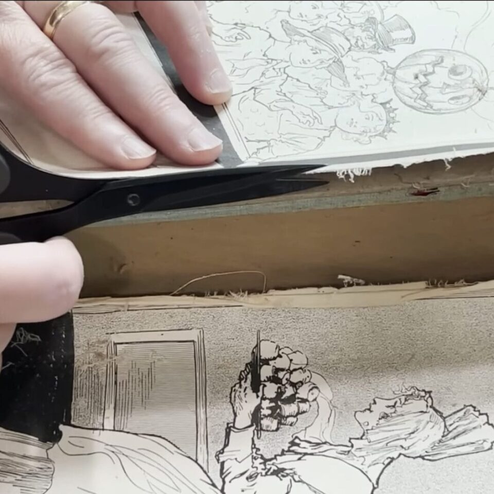 Poroceso de restauración de un libro antiguo