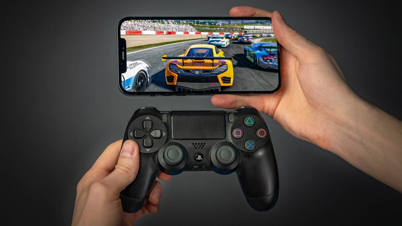 Teléfono movil con mando de playstation 4