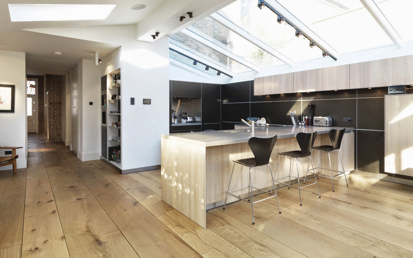 Cocina hecha con parquet