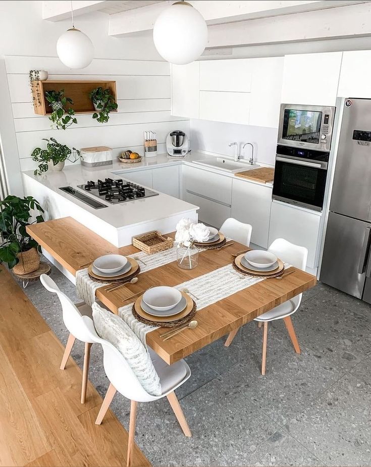 Cocina y comedor en uno