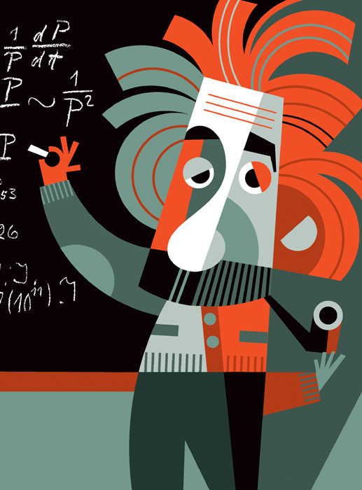 Caricatura de Albert Einstein
