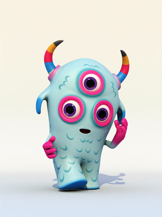 Monstruo diseñado en 3d