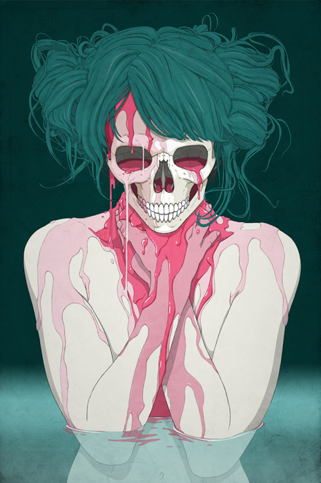 Dibujo de Mujer calavera