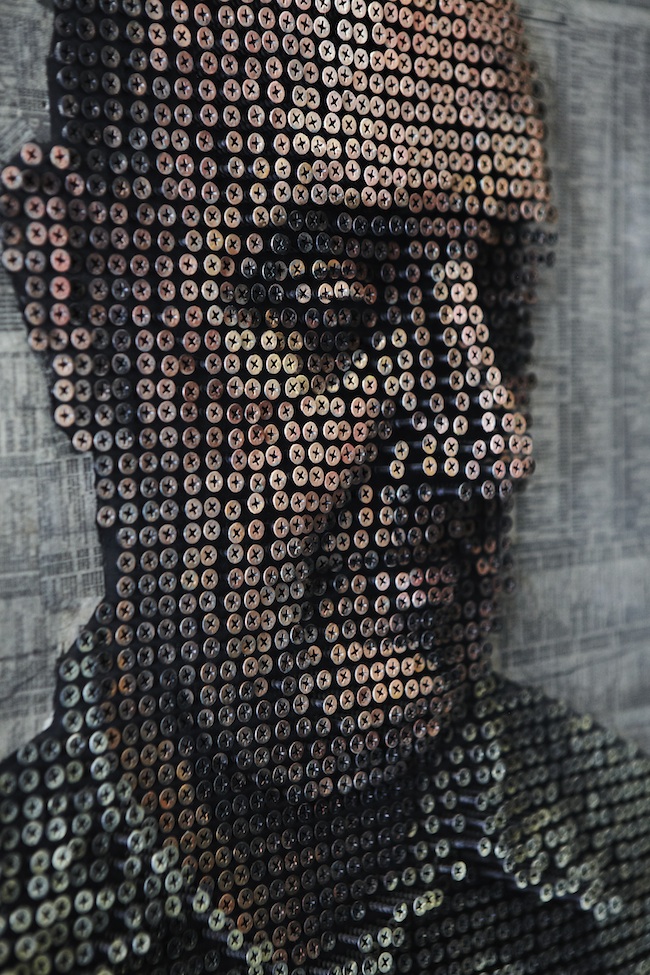 Retratos hehcos con tornilloss
