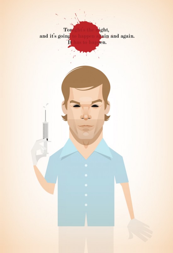 Dexter drawing poster tv serie