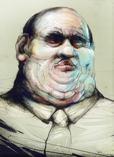 Retrato grotesco de michal dziekan
